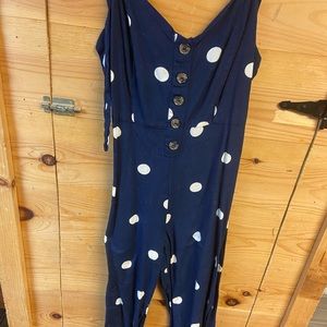 Navy polka dot jumpsuit